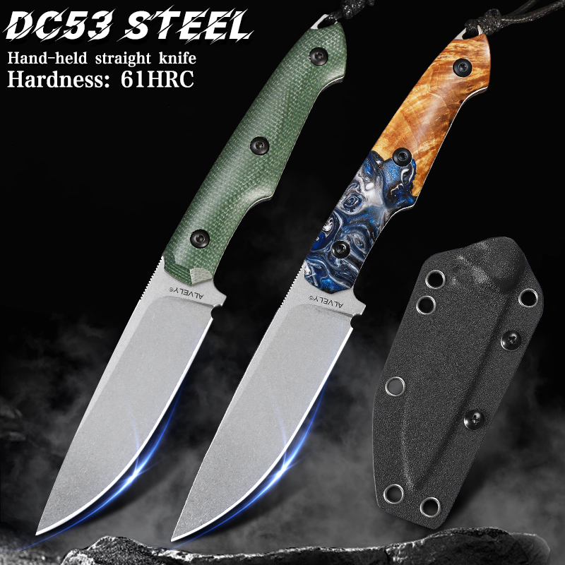 Edc Fixed Blade Deep Carry - Couteau à lame fixe DC53 artisanal,