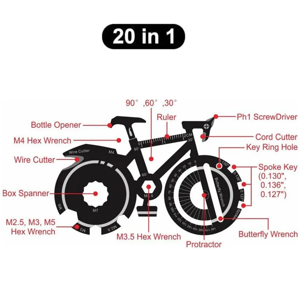 Multitool Credit Card - ​ ​ Carte multi-outils pour vélo
