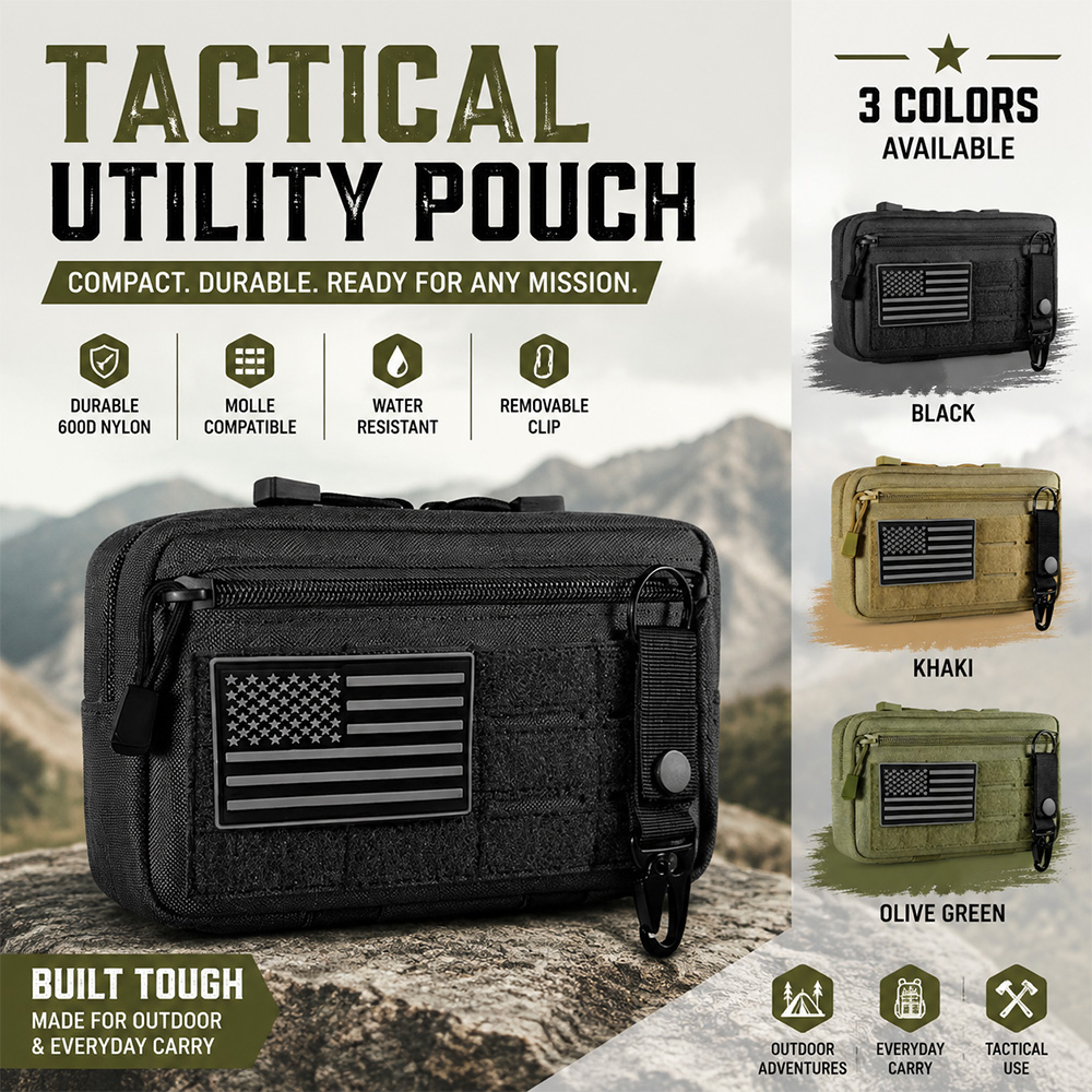 Edc Carry Bag - Pochette tactique Molle EDC, trousse de