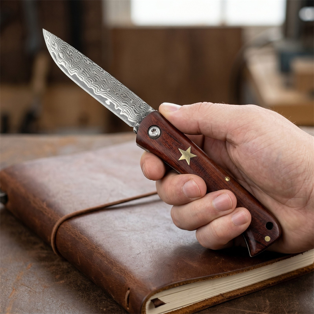 Edc Fixed Blade Deep Carry - Couteau de poche pliant compact de