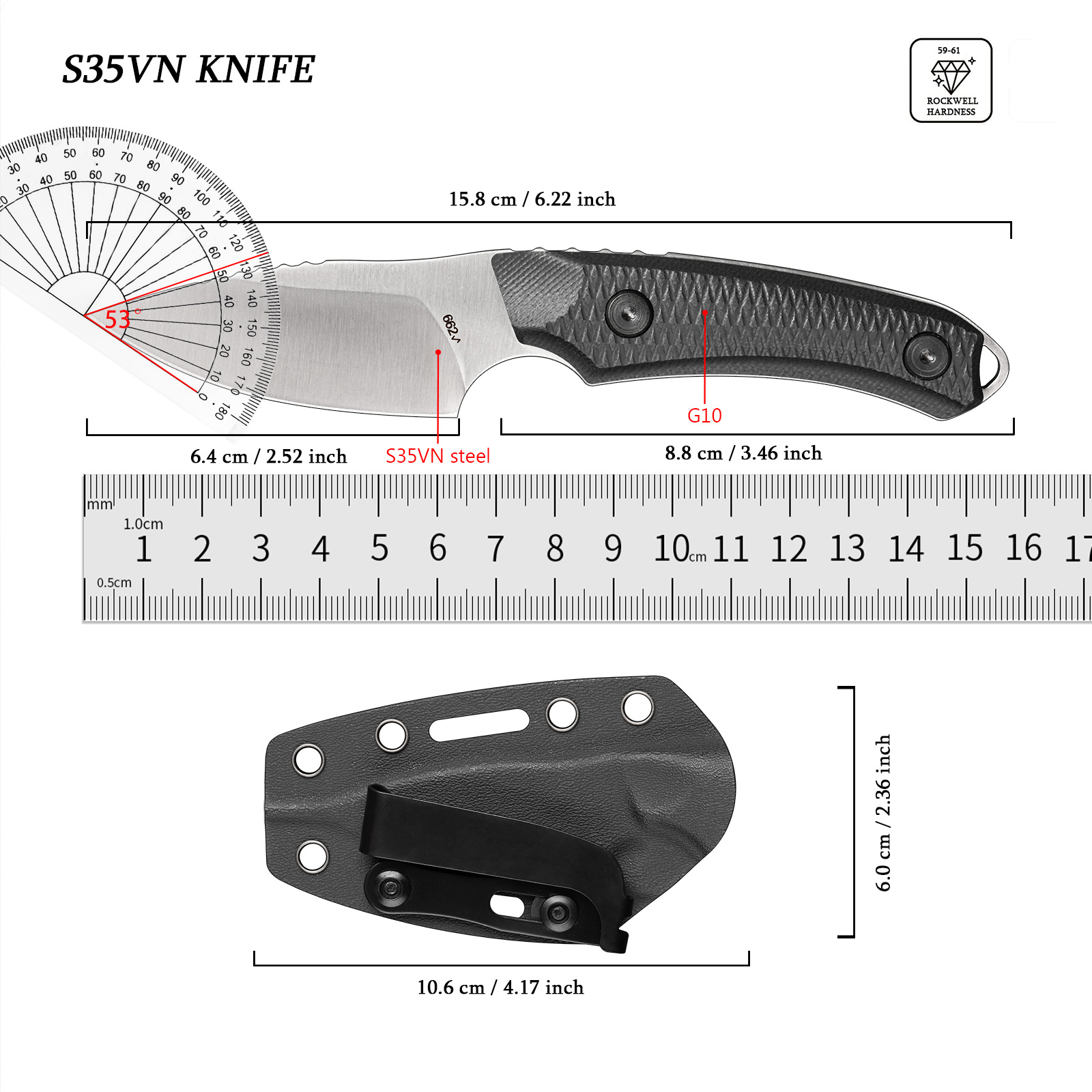 Outil multifonctionnel EDC pou - Edc Fixed Blade Deep Carry avis et prix