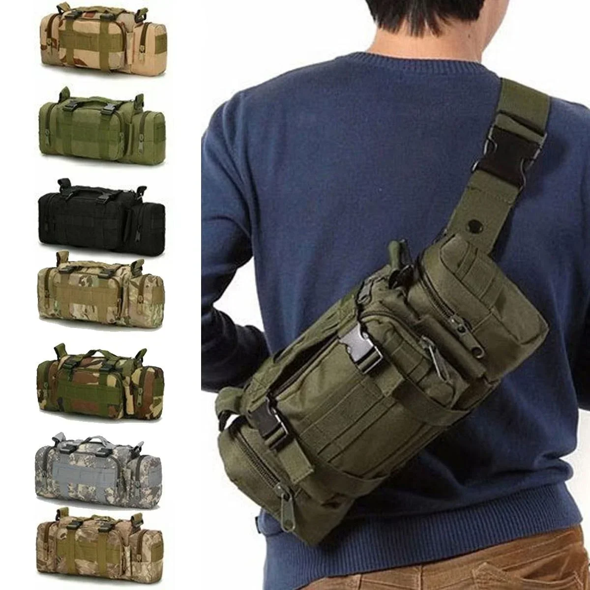 Sac de taille polochon Molle é - Edc Carry Fanny Pack avis et prix