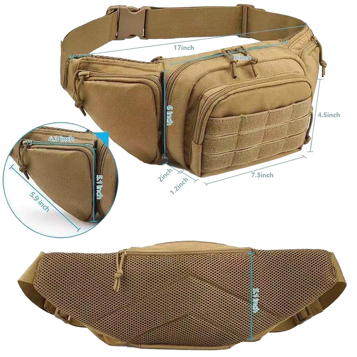 Sac banane tactique MOLLE pour - Edc Carry Fanny Pack avis et prix