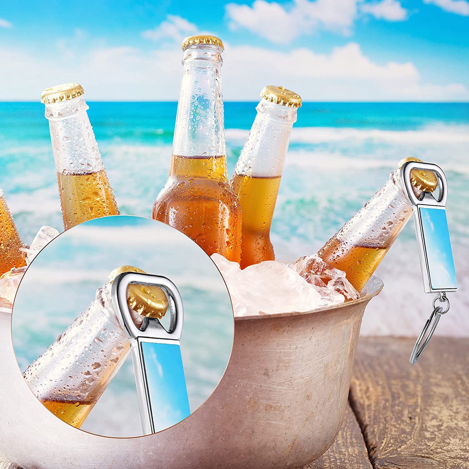AED7-10 Pièces Porte-clés vier - Bottle Opener Keyring avis et prix